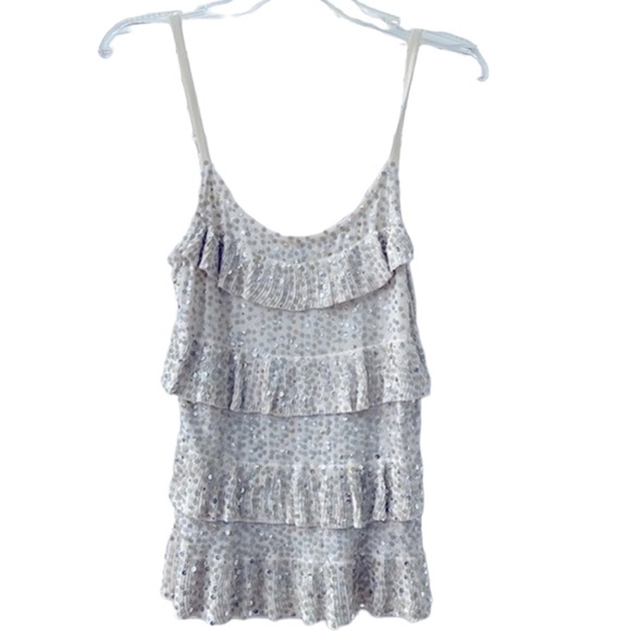 INC Ruffle Sequin Top - Picture 6 of 6